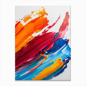 Abstract Colorful Brush Strokes Canvas Print