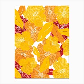 Orange And Yellow Flowers Canvas Print