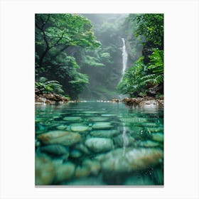 Waterfall In The Forest 3 Canvas Print