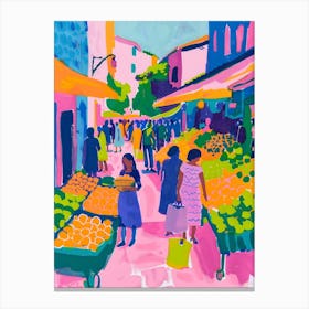 Matisse Inspired, Fruit Market, Fauvism Style Canvas Print