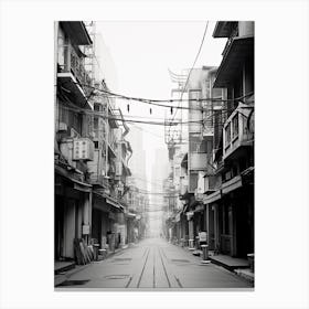 Shanghai, China, Black And White Old Photo 4 Canvas Print