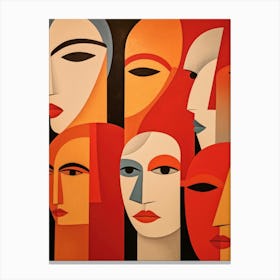 Women'S Faces 2 Canvas Print