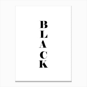 Black print art Canvas Print