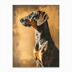 Doberman Pinscher Canvas Art. Generated AI. Art Print Canvas Print