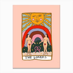 The Lovers Tarot Pride Canvas Print