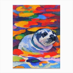Ringed Seal Matisse Inspired Canvas Print