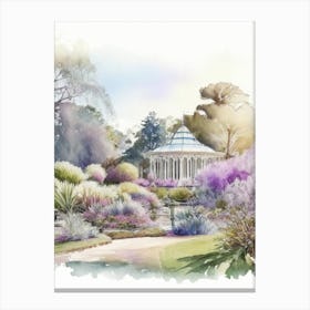 Ballarat Botanical Gardens, Australia Pastel Watercolour Canvas Print