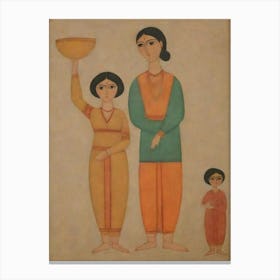 Family Of Indian Women Canvas Print