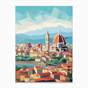 Florence, Italy, Geometric Illustration 4 Canvas Print