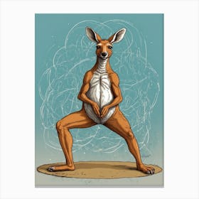 Kangaroo Yoga 1 Canvas Print