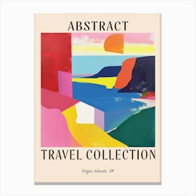 Abstract Travel Collection Poster Virgin Islands Uk 1 Canvas Print