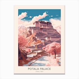Potala Palace Lhasa Tibet Travel Poster Canvas Print