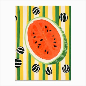 Honeydew Melon Fruit Summer Illustration 4 Canvas Print