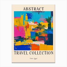 Abstract Travel Collection Poster Cairo Egypt 2 Canvas Print