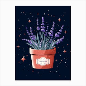 Lavender Flower Pot Canvas Print