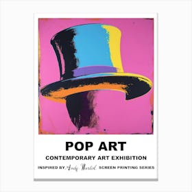 Poster Top Hat Pop Art 2 Canvas Print