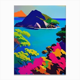 Komodo Island Indonesia Colourful Painting Tropical Destination Canvas Print