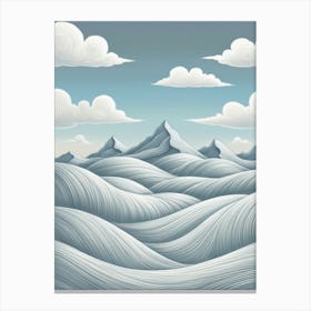 Snowy Mountains Canvas Print