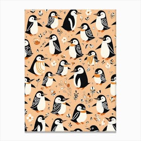 Floral Cute Baby Penguin Nursery (27) Canvas Print