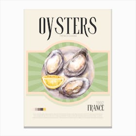 Oysters Canvas Print