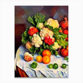 Cauliflower Cezanne Style vegetable Canvas Print