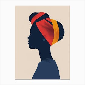 Silhouette Of African Woman 24 Canvas Print