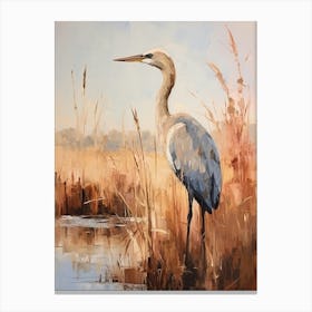 Bird Painting Great Blue Heron 3 Canvas Print