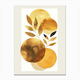 Gold Leaf Print 2 Canvas Print