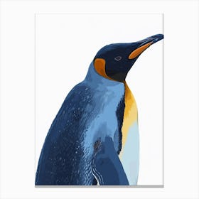 King Penguin Oamaru Blue Penguin Colony Minimalist Illustration 3 Canvas Print