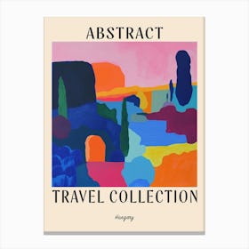 Abstract Travel Collection Poster Hungary 2 Canvas Print