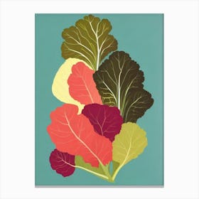 Mustard Greens Bold Graphic vegetable Canvas Print