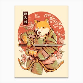Akita Samurai - Cute Warrior Dog Gift Canvas Print
