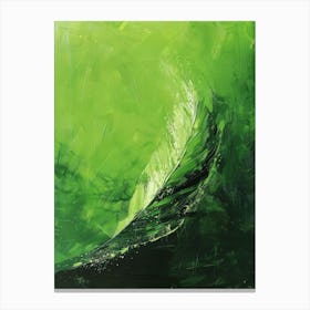 Green Feather Canvas Print