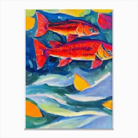 Salmon Matisse Inspired Canvas Print