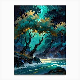 Forest In The Night Canvas Print