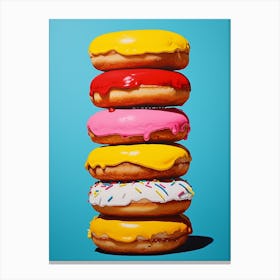 Pop Art Vivid Donuts 2 Canvas Print