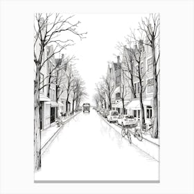 Street In Amsterdam Canvas Print