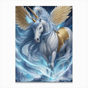 Unicorn With Wings Canvas Print