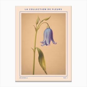 Bluebell French Flower Botanical Poster Canvas Print