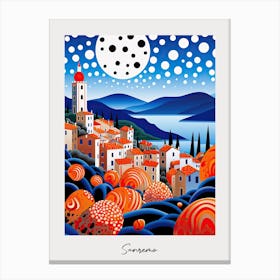 Poster Of Sanremo, Italy, Illustration In The Style Of Pop Art 1 Canvas Print