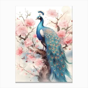 Peacock bird Canvas Print