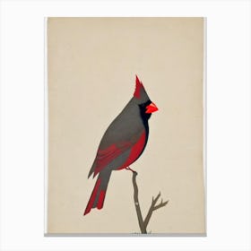 Cardinal Illustration Bird Canvas Print