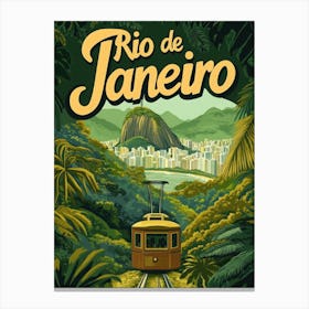 Aihrgdesign A Mid Century Modern Travel Poster For Rio De Janeiro 2 Canvas Print