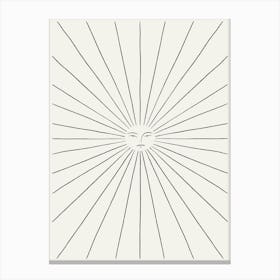 Sunbeam Line Drawing Illustration Art Print Canvas Print