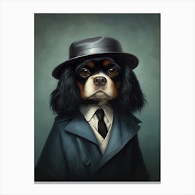 Gangster Dog Cavalier King Charles Spaniel 2 Canvas Print