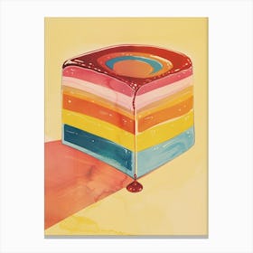 Rainbow Jelly Slice Vintage Advertisement Illustration 4 Canvas Print