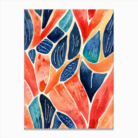 Watercolor Leaves Canvas Print