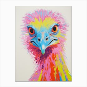 Colourful Bird Painting Emu Canvas Print