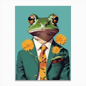 Frog In A Suit (4) Canvas Print