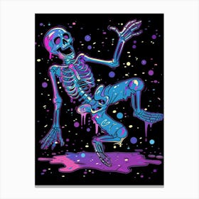 Skeleton Dancing 2 Canvas Print